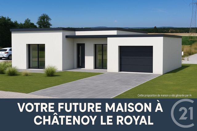 terrain à vendre - 803.0 m2 - CHATENOY LE ROYAL - 71 - BOURGOGNE - Century 21 Immobilière Jaurès